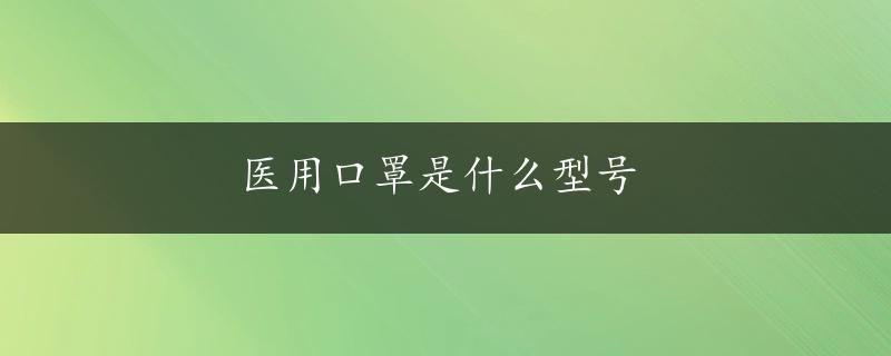 医用口罩是什么型号