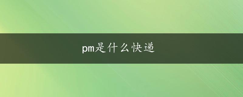 pm是什么快递