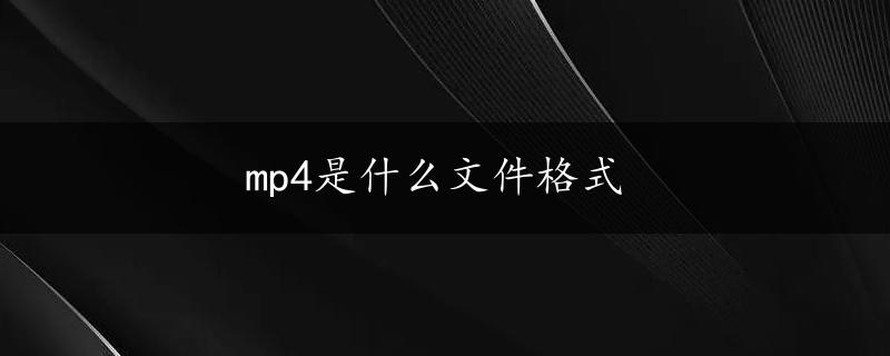 mp4是什么文件格式