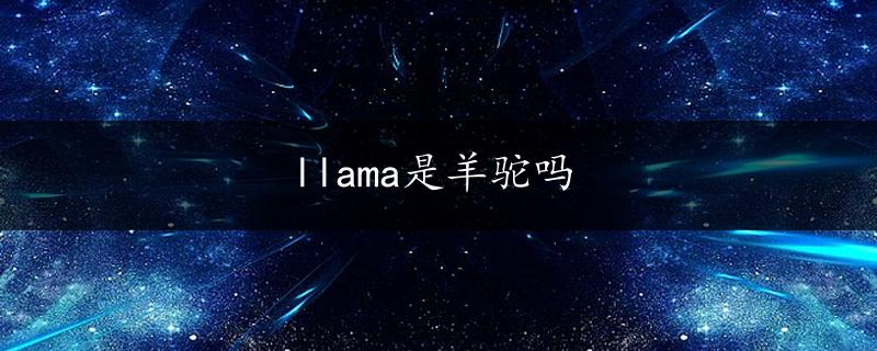 llama是羊驼吗