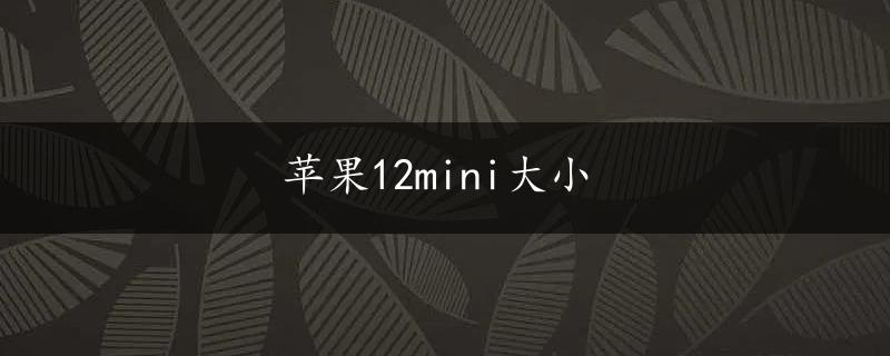 苹果12mini大小