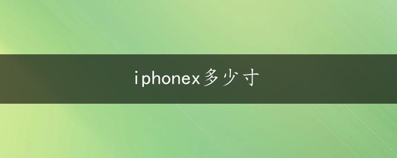 iphonex多少寸