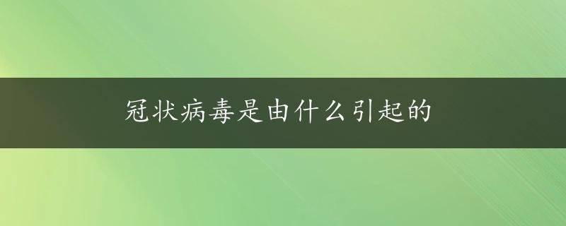 冠状病毒是由什么引起的