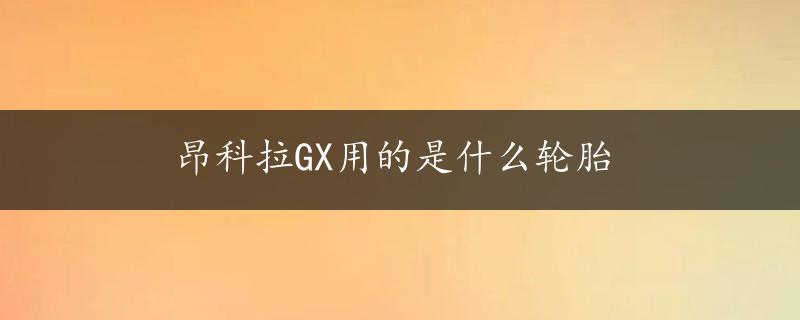 昂科拉GX用的是什么轮胎