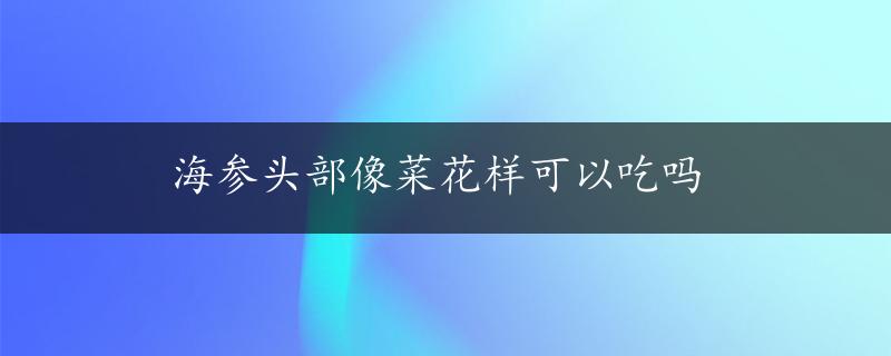 海参头部像菜花样可以吃吗