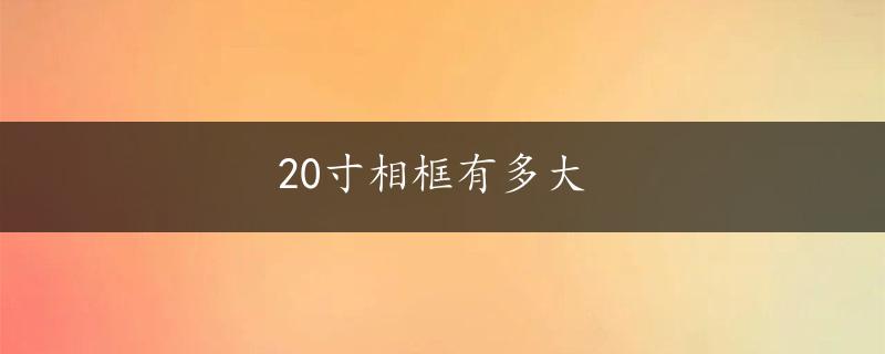 20寸相框有多大