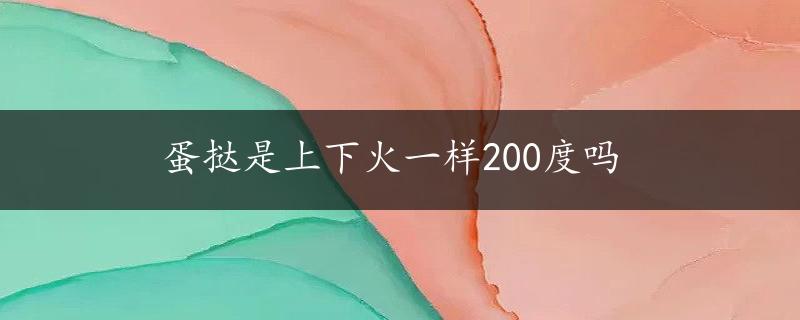 蛋挞是上下火一样200度吗