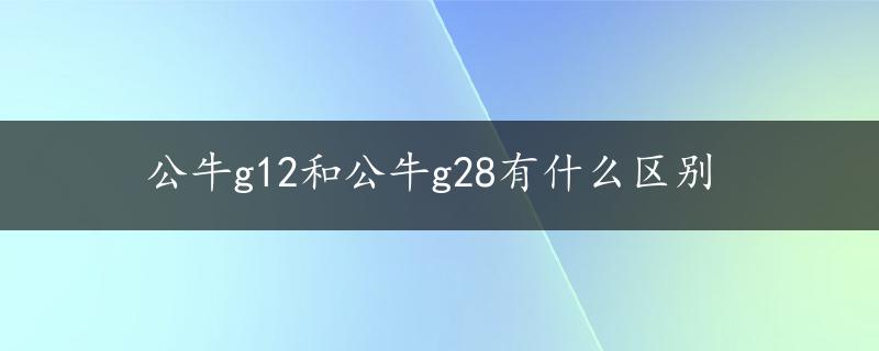 公牛g12和公牛g28有什么区别