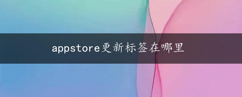 appstore更新标签在哪里