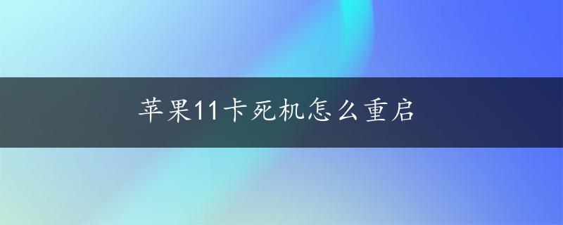 苹果11卡死机怎么重启