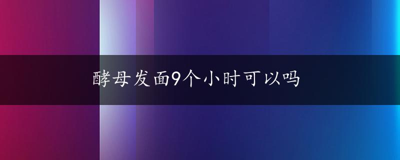 酵母发面9个小时可以吗