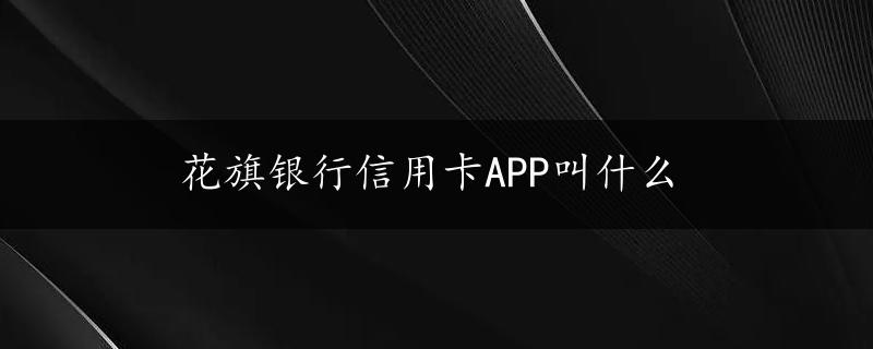 花旗银行信用卡APP叫什么