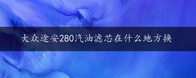 大众途安280汽油滤芯在什么地方换