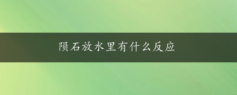 陨石放水里有什么反应