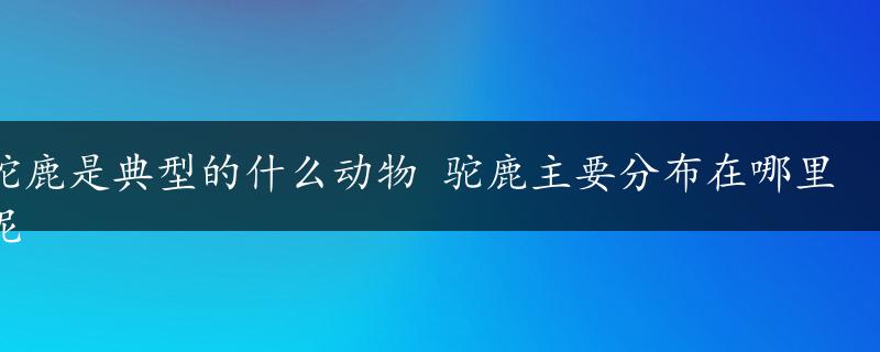 驼鹿是典型的什么动物 驼鹿主要分布在哪里呢