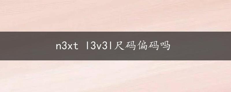 n3xt l3v3l尺码偏码吗