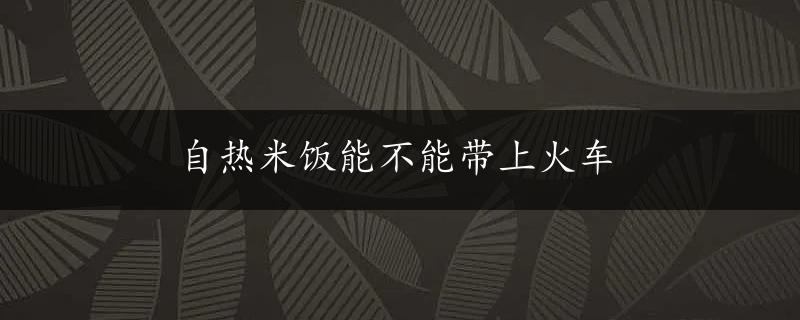 自热米饭能不能带上火车