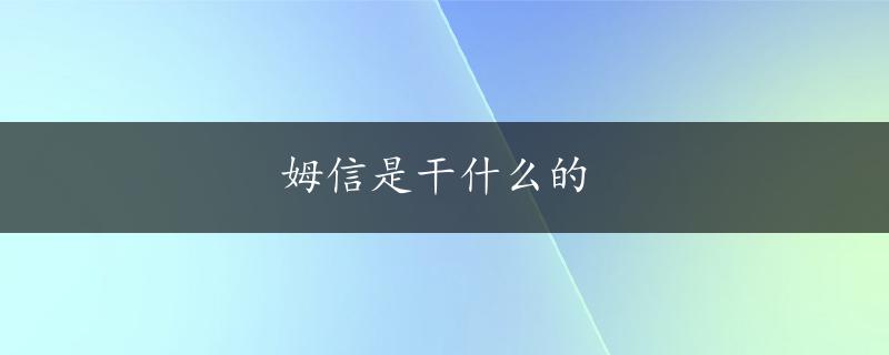 姆信是干什么的