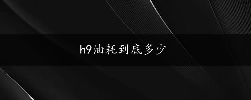 h9油耗到底多少