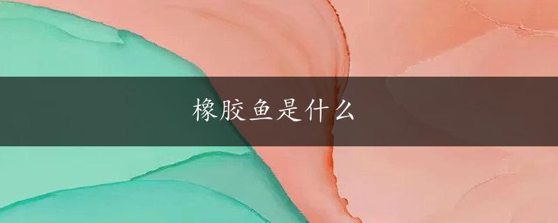 橡胶鱼是什么