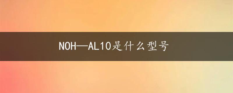 NOH—AL10是什么型号