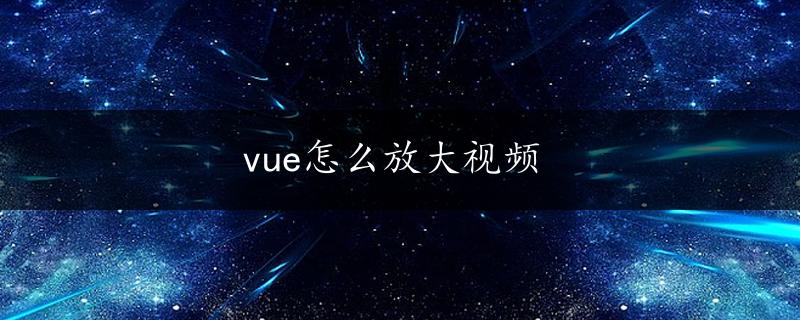 vue怎么放大视频