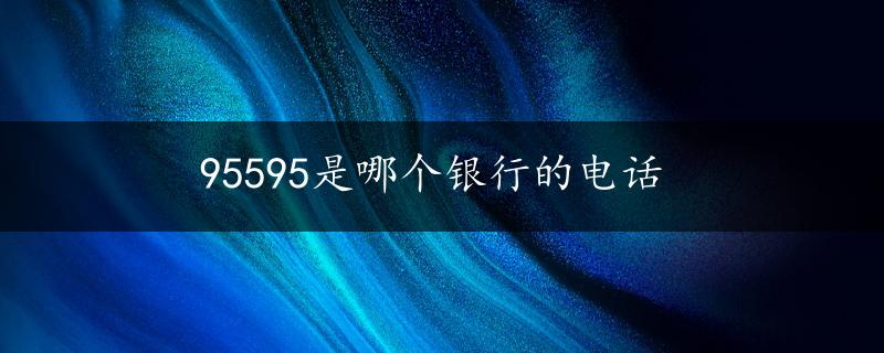 95595是哪个银行的电话