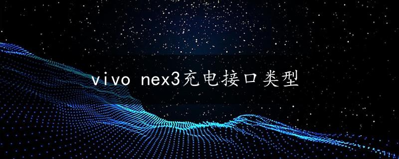 vivo nex3充电接口类型