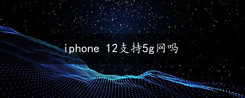 iphone 12支持5g网吗