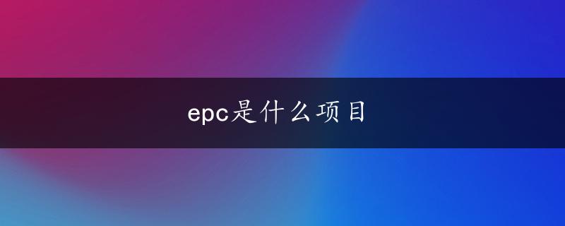 epc是什么项目