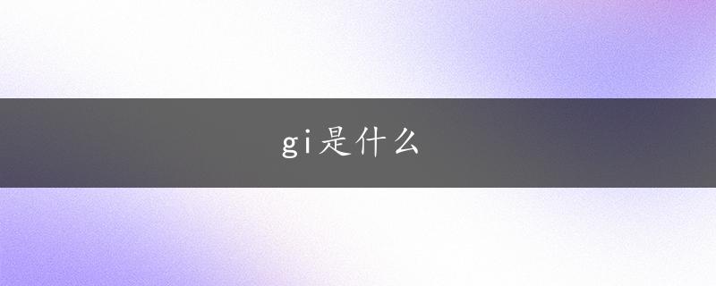 gi是什么