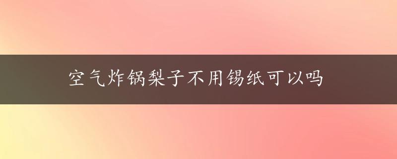 空气炸锅梨子不用锡纸可以吗