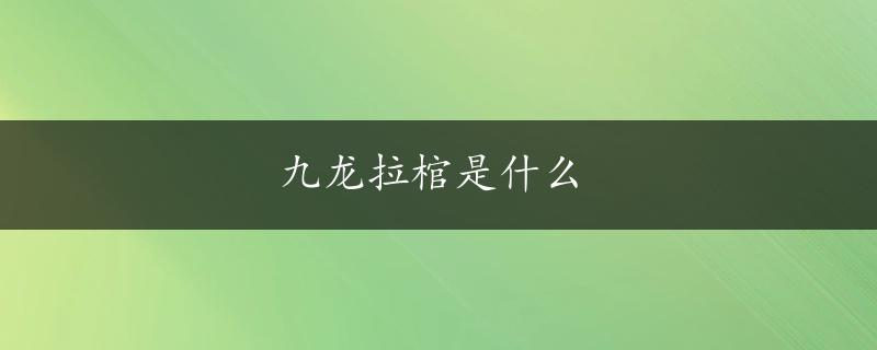 九龙拉棺是什么