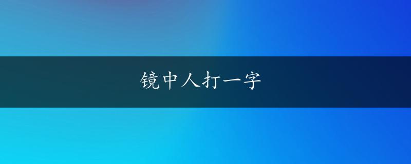 镜中人打一字