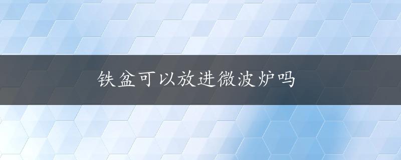 铁盆可以放进微波炉吗