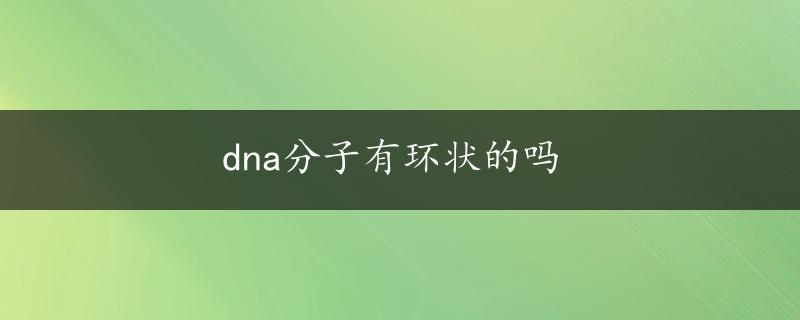 dna分子有环状的吗