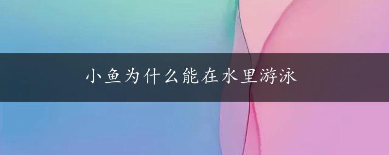 小鱼为什么能在水里游泳