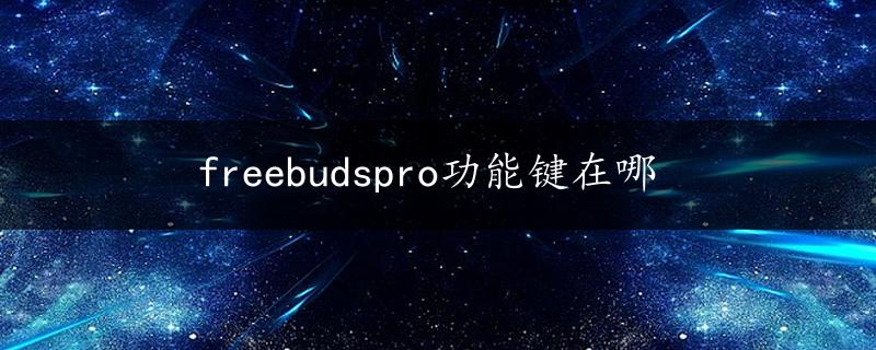 freebudspro功能键在哪