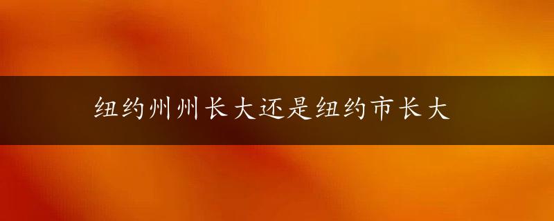 纽约州州长大还是纽约市长大