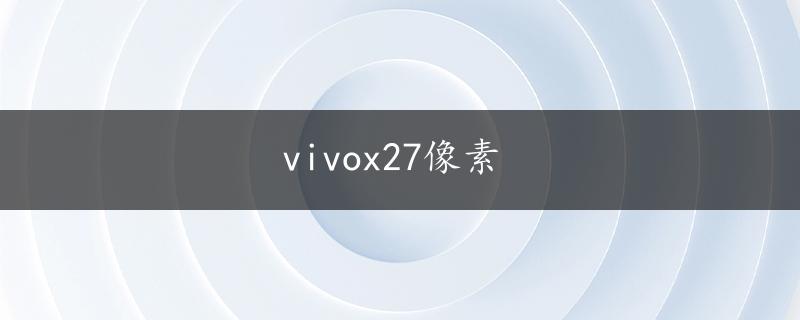 vivox27像素