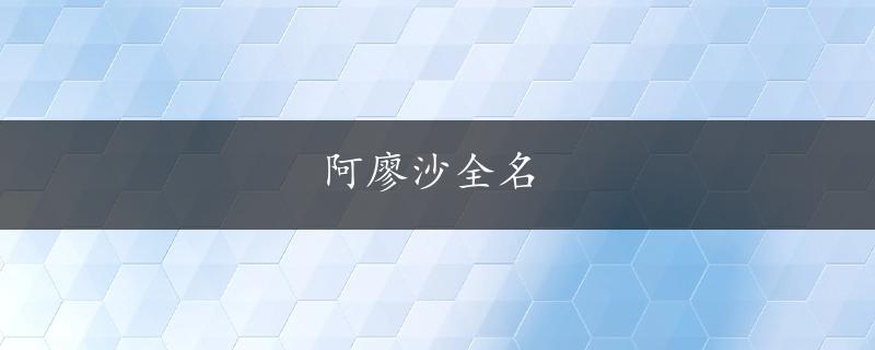 阿廖沙全名