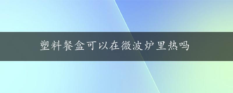 塑料餐盒可以在微波炉里热吗