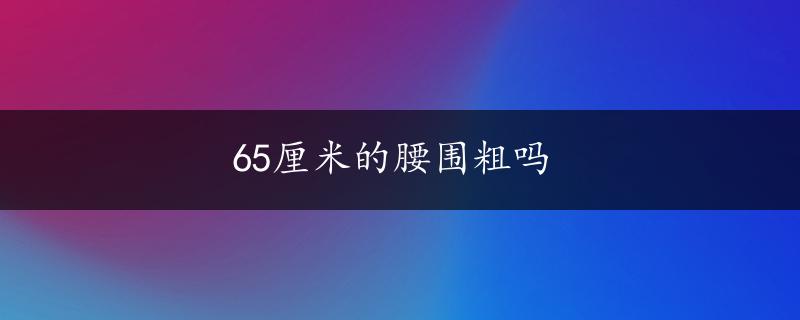 65厘米的腰围粗吗