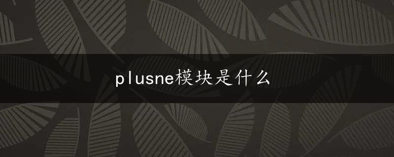 plusne模块是什么