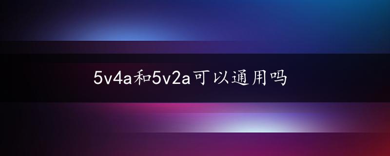 5v4a和5v2a可以通用吗