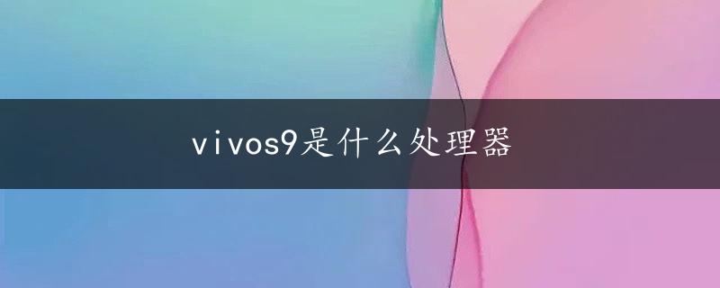 vivos9是什么处理器