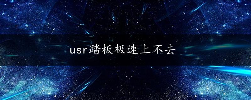 usr踏板极速上不去