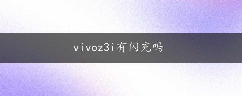 vivoz3i有闪充吗