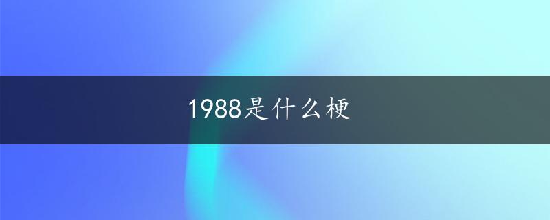 1988是什么梗