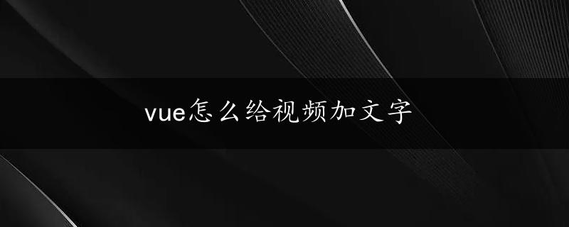 vue怎么给视频加文字